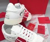 Кожаные кроссовки Valentino new collection 2020-2021 белые с красным
