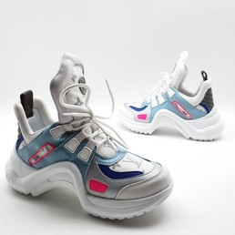 Кроссовки женские Louis Vuitton new collection 2020-2021 серо-голубые