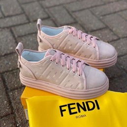 Женские кеды Fendi new collection 2020-2021 розовые
