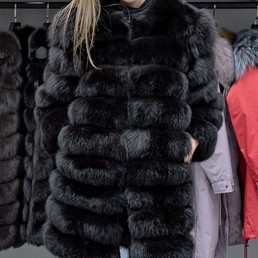 Шуба-трансформер из песца 4 в 1 (Горький шоколад)