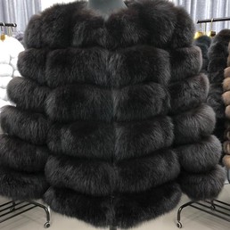 Шуба из песца автоледи (Горький шоколад)