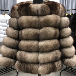 Шуба из песца автоледи (Соболь)