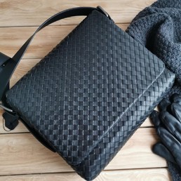 Мужская сумка Bottega Veneta черная 30х27