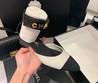 Женские туфли Chanel белые с черным носом