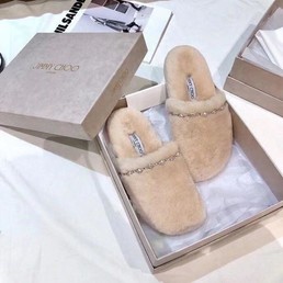 Шлепанцы Jimmy Choo бежевые
