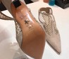 Женские туфли Christian Dior бежевые с открытой пяткой