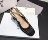 Женские туфли Christian Dior 2021 черные с открытой пяткой