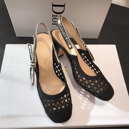 Женские туфли Christian Dior 2021 черные с открытой пяткой