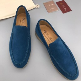 Мужские мокасины Loro Piana бирюзовые