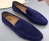 Мужские мокасины Loro Piana темно-синие