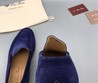 Мужские мокасины Loro Piana темно-синие