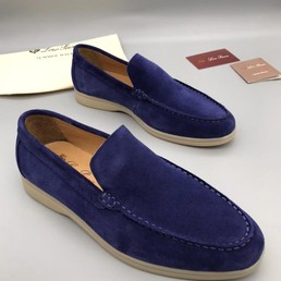 Мужские мокасины Loro Piana темно-синие