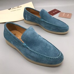Мужские мокасины Loro Piana голубые