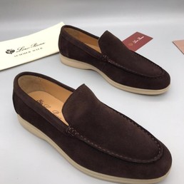 Мужские мокасины Loro Piana шоколадные