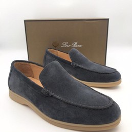 Мужские мокасины Loro Piana серые
