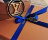 Кожаный ремень Louis Vuitton коричневый с орнаментом LV