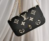 Женская сумка-клатч Louis Vuitton черная с орнаментом LV 21х12.5