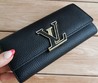 Кошелек кожаный Louis Vuitton черный 19х10