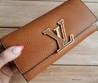 Кошелек кожаный Louis Vuitton коричневый 19х10