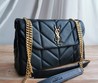 Женская сумка Yves Saint Laurent черная с золотистой цепочкой 26x17