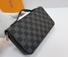 Портмоне Louis Vuitton серый с черным