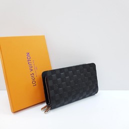 Портмоне Louis Vuitton черный с 2 молниями