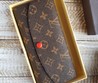Кошелек кожаный Louis Vuitton коричневый с орнаментом LV 19х10